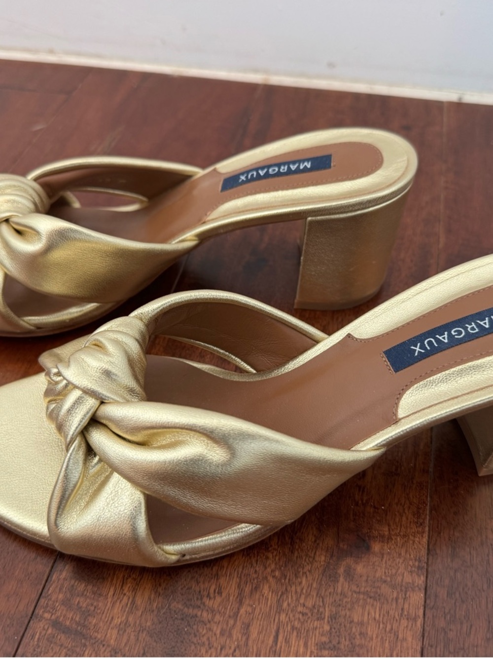 Margaux The Carmine Mule - Gold Nappa - 39 (US 8.5-9) / Medium Never Worn